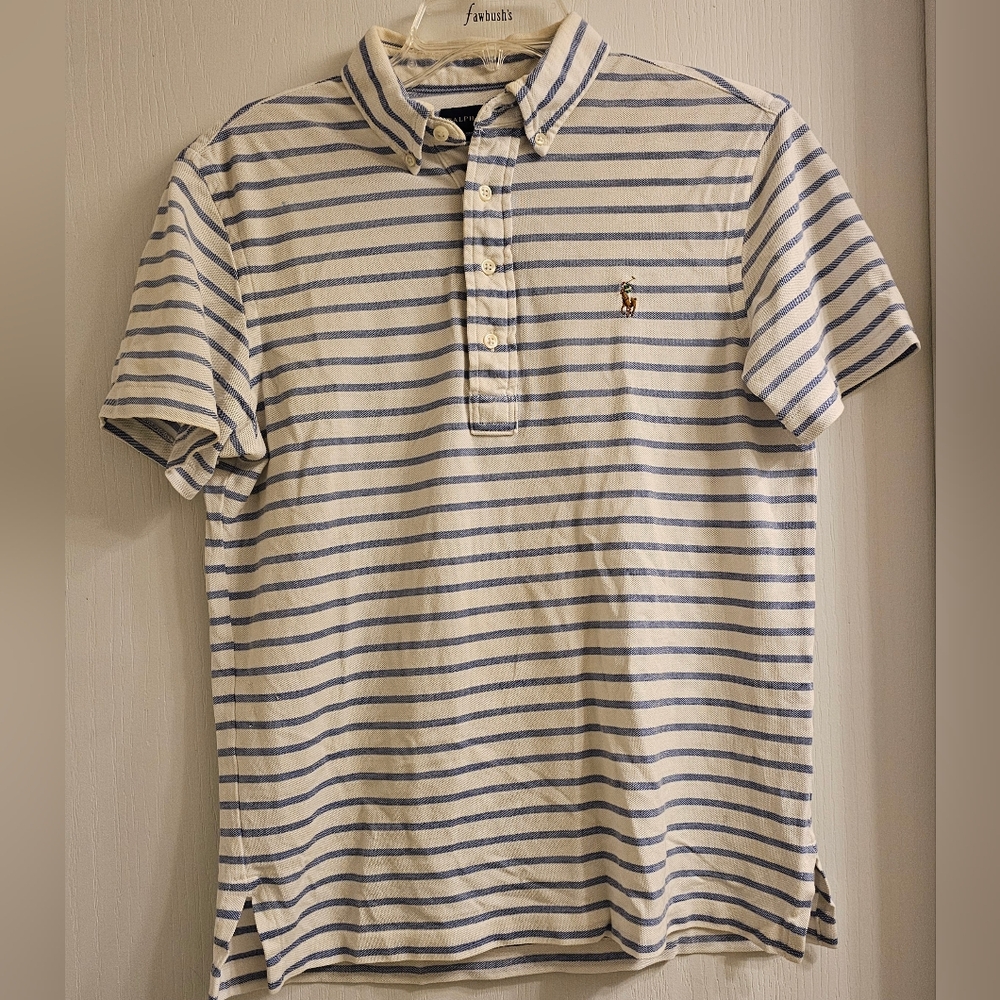 Polo Ralph Lauren Polo Shirt Men's Knit Oxford 100% Cotton Polo Shirt Size Small